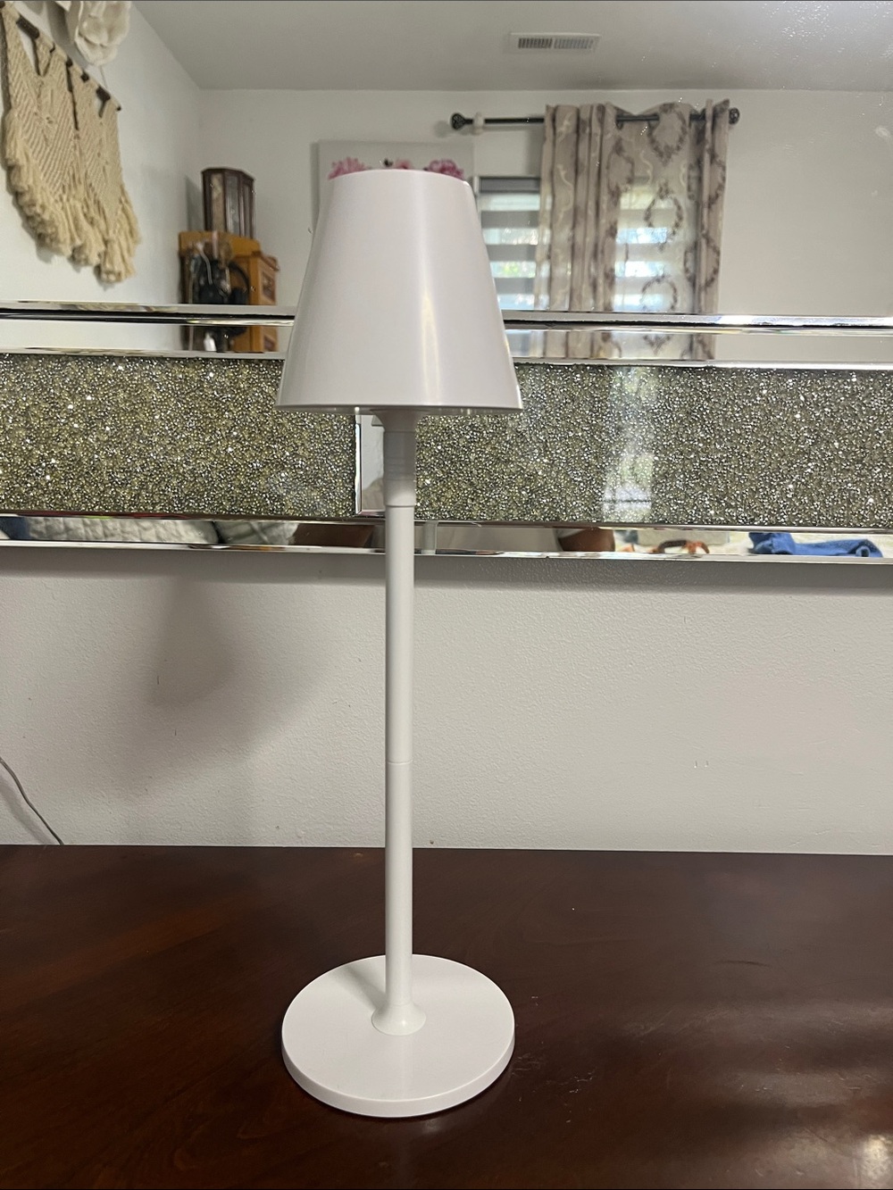 Minimalist White Table Lantern - Sleek Modern Accent